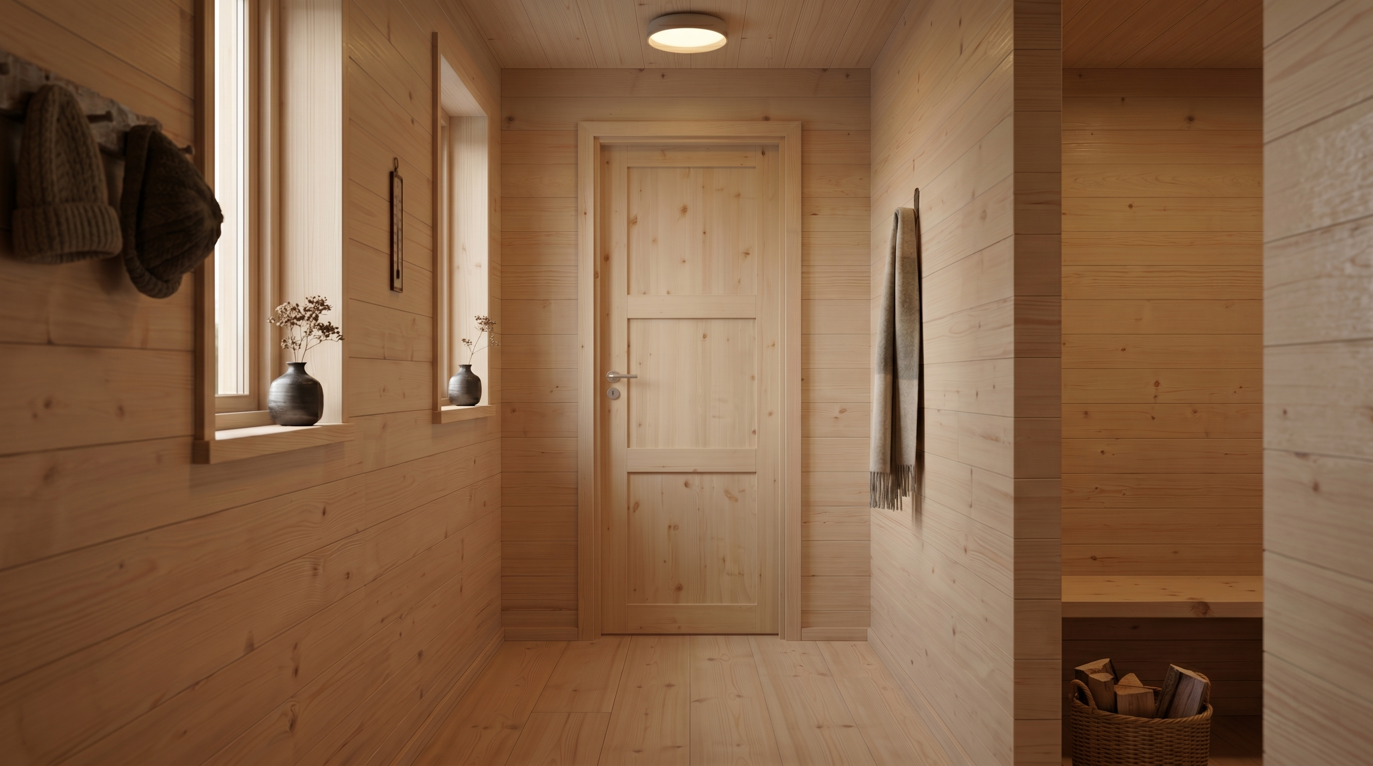 Base 3 furu hytte landscape